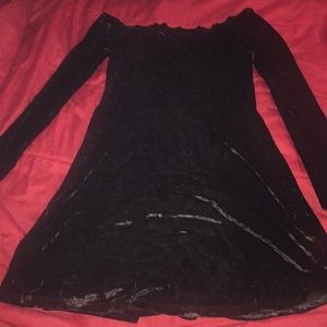 off the shoulder long sleeve dress